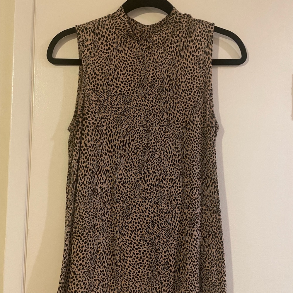 Apt 9 Leopard Print High Neck Tank Top Woman’s Large